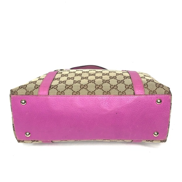 Authentic Gucci brown tote with pink leather - Picture 14 of 16